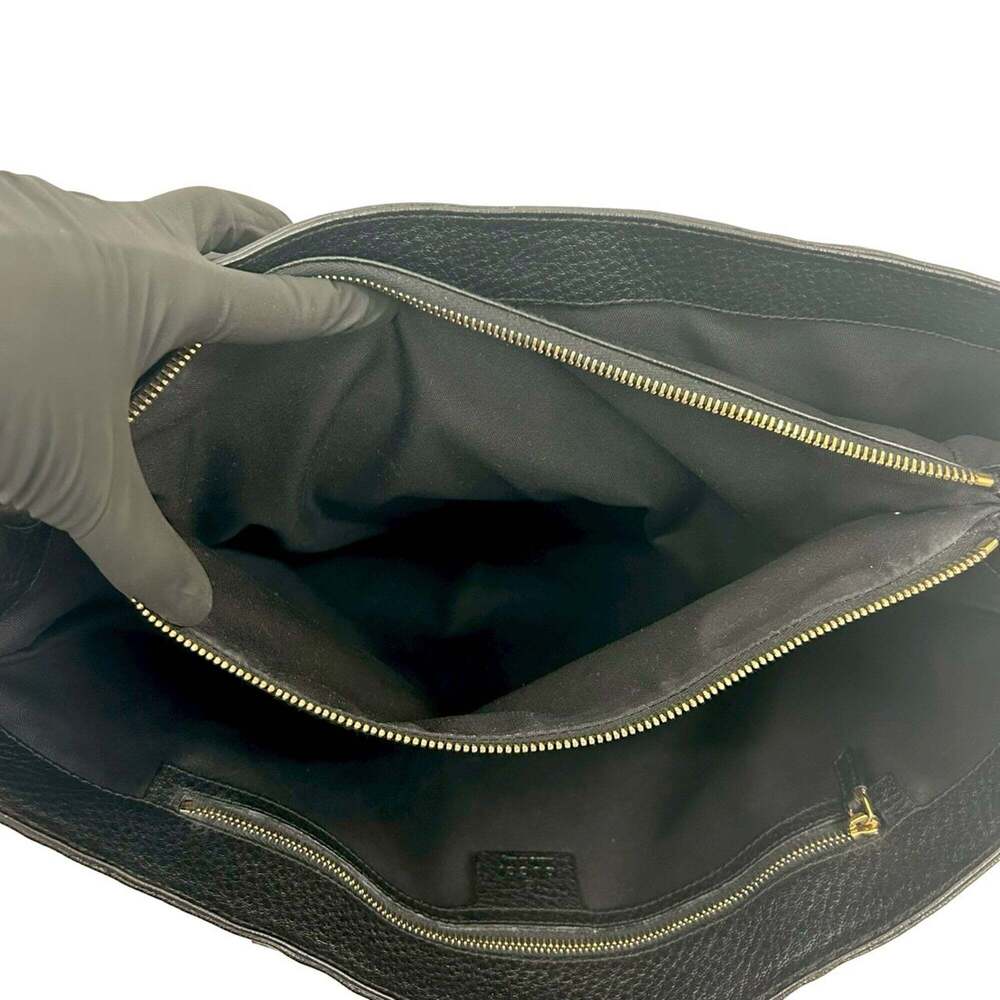 GUCCI Black Leather Tote Bag - Picture 10 of 10